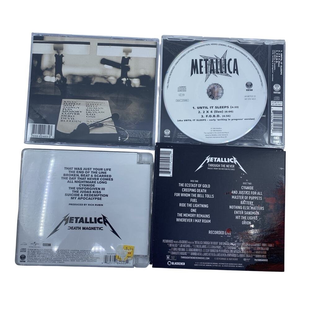 Lot of 4 Metallica CDs - S&M, Until It Sleeps, Death Magnetic, Through the Never - Picture 3 of 15